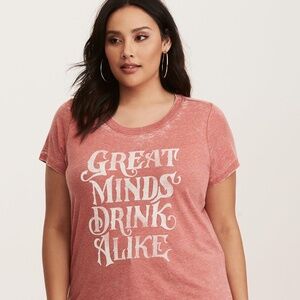 Torrid Burnout Wash Great Minds Crew Tee D4